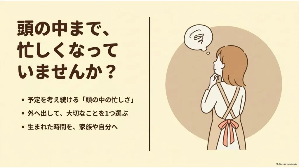 米粉パン講師のための経営ラジオ 頭の中まで、忙しくなっていませんか？〜予定を考え続ける頭の中の忙しさを外へ出して、大切なことを1つ選び、生まれた時間を家族や自分へ戻す教室経営〜