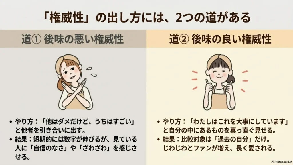 米粉パン講師の権威性の出し方、後味の悪い差別化と後味の良い差別化の違い