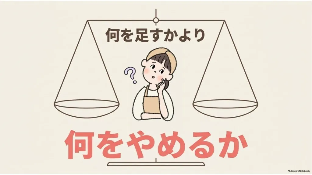 米粉パン教室経営の時間術、何を足すかより何をやめるか、頑張ることを増やすのではなく手放すものを一つ決める、心の余白を取り戻すための選び方の原則