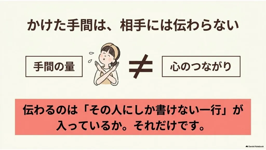 米粉パン教室の発信で、かけた手間の量と心のつながりはイコールではない、伝わるのは『その人にしか書けない一行』が入っているかそれだけ